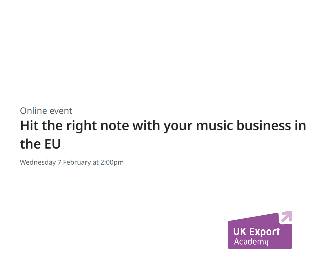 UK Export Academy EU Touring Session