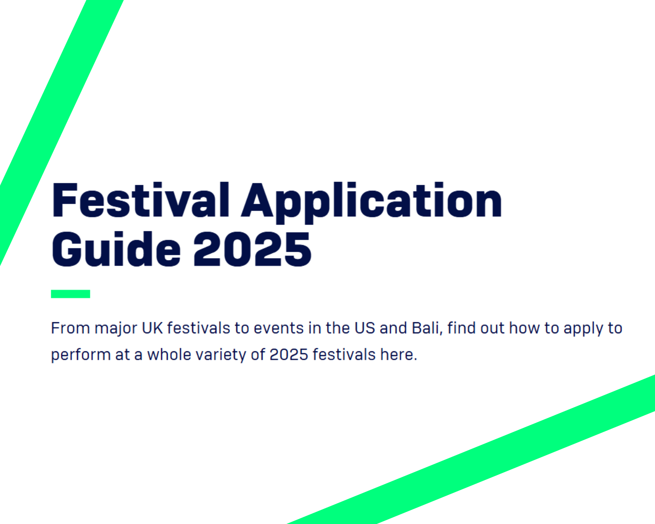 PRS Festival Application Guide 2025